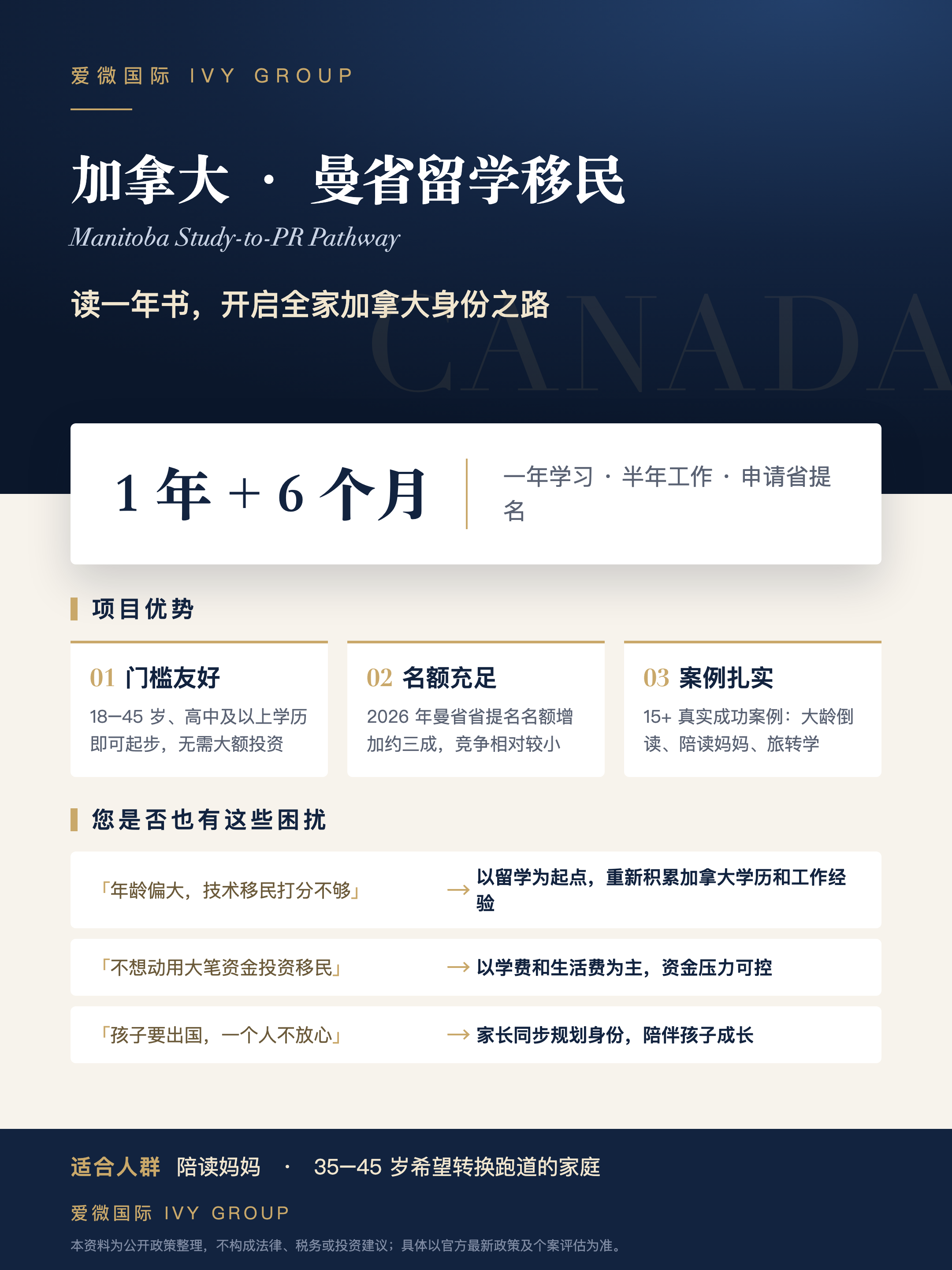 加拿大 · 曼省留学移民项目单页